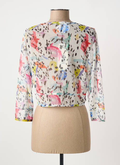 Vestă cu mâneci lungi alb MALOKA femeie