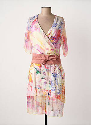 Rochie midi roz PAUL BRIAL femeie