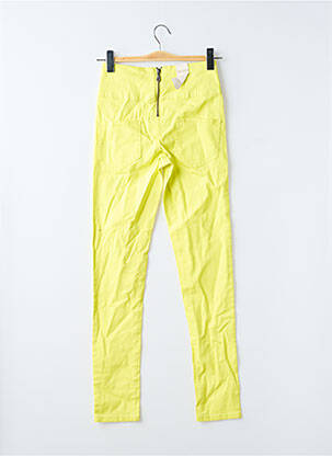 Pantalon slim galben PIECES femeie