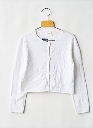 Vestă cu mâneci lungi alb S.OLIVER fată