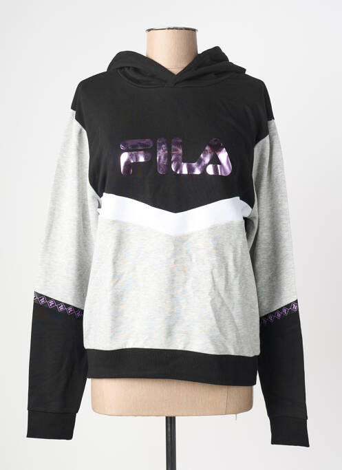 Hanorac cu glugă gri FILA fată