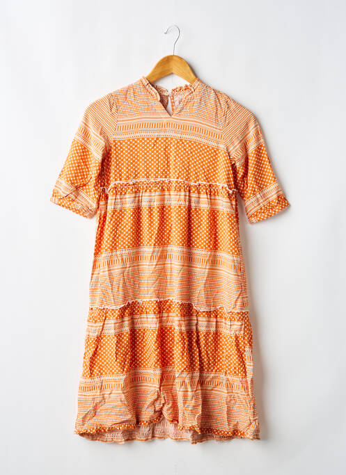 Rochie lungă portocaliu ONLY fată