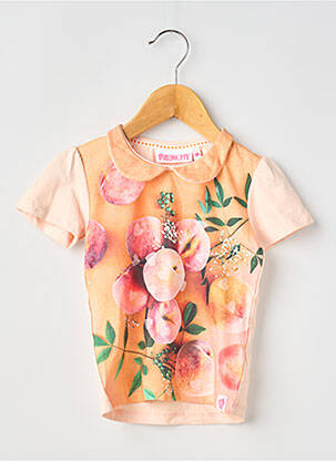 Tricou portocalie FRENCHY KIDS fată