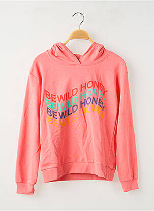 Hanorac cu glugă portocaliu ONLY fată