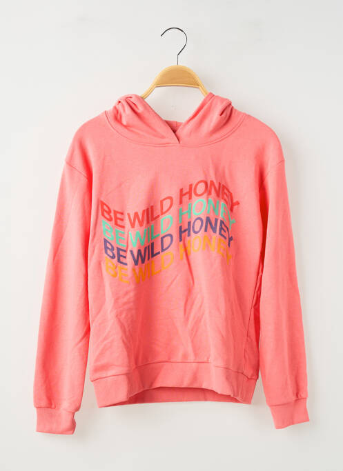 Hanorac cu glugă portocaliu ONLY fată