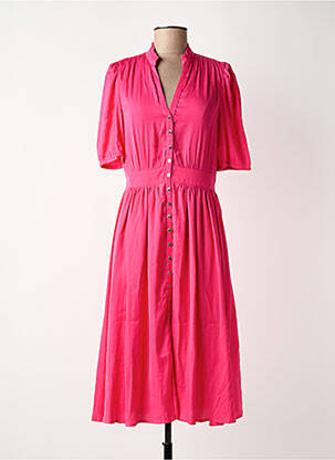 Rochie midi roz MORGAN femeie