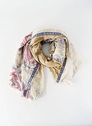 Eșarfă ecru FOU DE LOU femeie