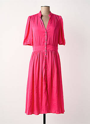 Rochie midi roz MORGAN femeie