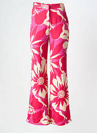 Pantalon larg roz MORGAN femme