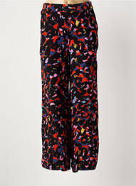 Pantalon larg negru ICHI femeie