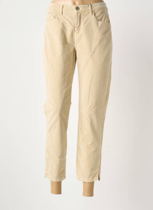 Pantalon slim bej OPUS femeie