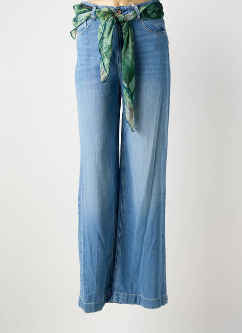 Blugi cu croială dreaptă albastru GUESS femeie