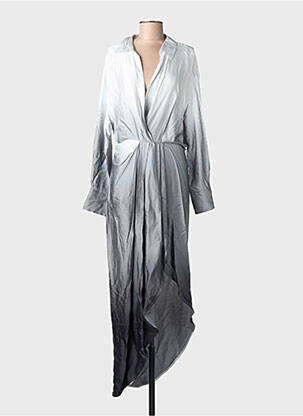 Rochie midi gri MANGO femeie