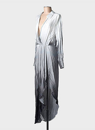 Rochie midi gri MANGO femeie