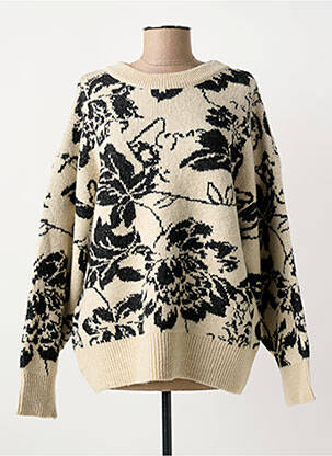 Pulover bej MANGO femeie