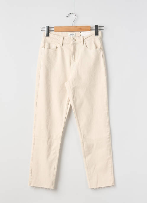 Blugi cu croială dreaptă alb ONLY femeie