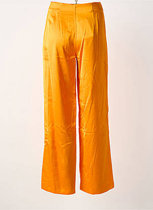 Pantalon evazat portocalie OBJECT femeie