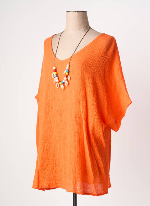 Tunică mâneci scurte portocaliu TERRA DI SIENA femeie