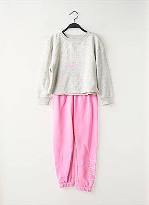 Set sportiv guler rotund multicolor NIKE fată
