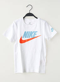 Tricou guler rotund alb NIKE garcon