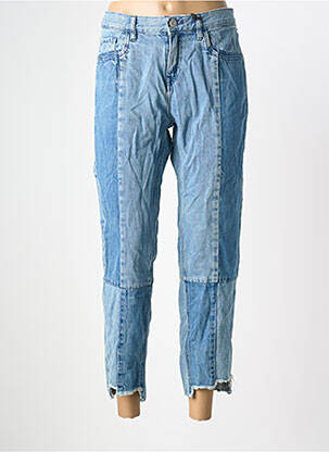 Pantalon trei sferturi albastru MANGO femeie