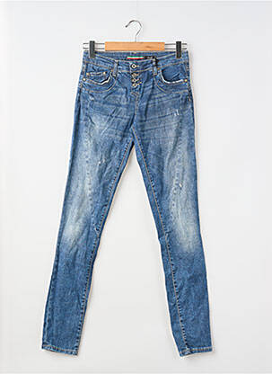Blugi skinny albastru PLEASE femeie