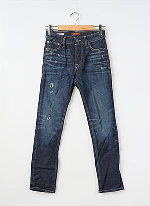 Blugi cu croială slim albastru JACK & JONES bărbat