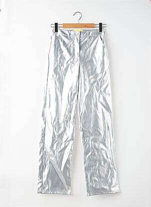 Pantalon drept argintiu JJXX femeie
