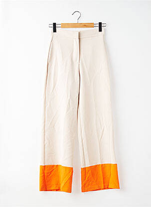 Pantalon drept bej NOOR BY NORA GHARIB femme