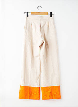 Pantalon drept bej NOOR BY NORA GHARIB femeie