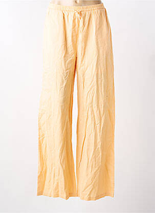 Pantalon evazat bej VILA femeie