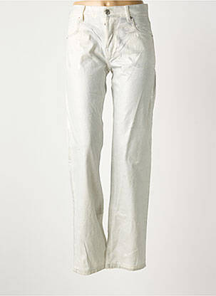 Pantalon drept argintiu MANGO femeie