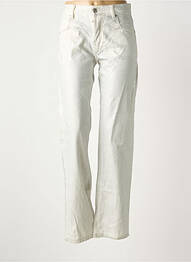 Pantalon drept argintiu MANGO femeie