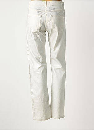 Pantalon drept argintiu MANGO femeie
