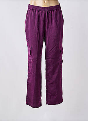 Pantalon drept violet VILA femeie