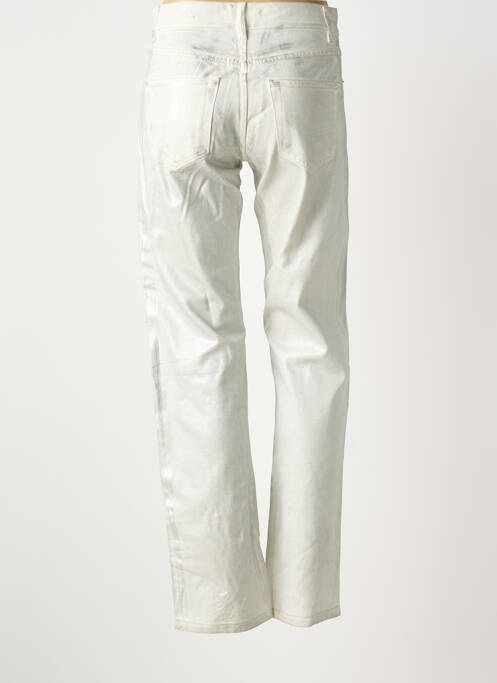 Pantalon drept argintiu MANGO femeie