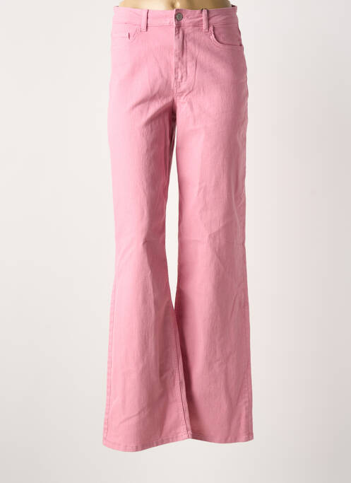 Blugi cu croială evazată roz PIECES femeie