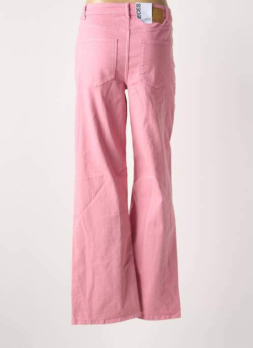 Blugi cu croială evazată roz PIECES femeie