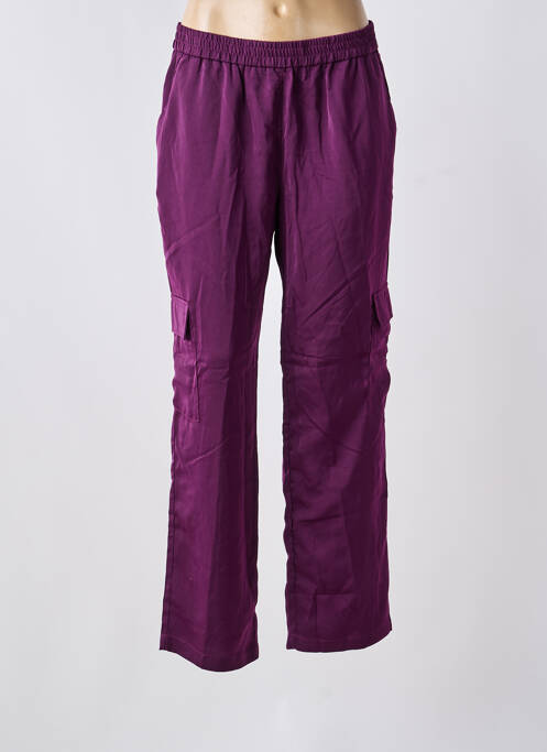Pantalon drept violet VILA femeie