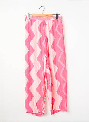 Pantalon larg roz GOLD & SILVER femeie