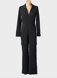 Salopetă-pantalon negru MANGO femme