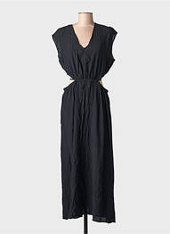 Rochie lungă negru MANGO femeie