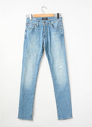 Blugi cu croială slim albastru JACK & JONES bărbat