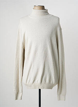 Pulover cu guler înalt alb MANGO homme