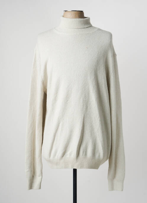 Pulover cu guler înalt alb MANGO homme