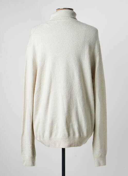 Pulover cu guler înalt alb MANGO homme