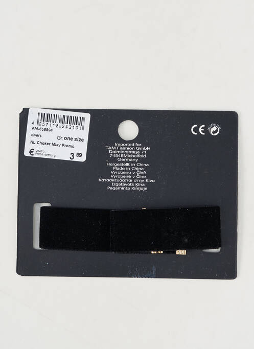 Colier negru HAILYS femme