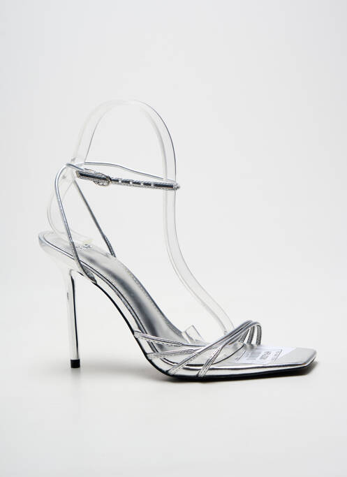 Sandale/Pantofi decupați argintiu MANGO femeie