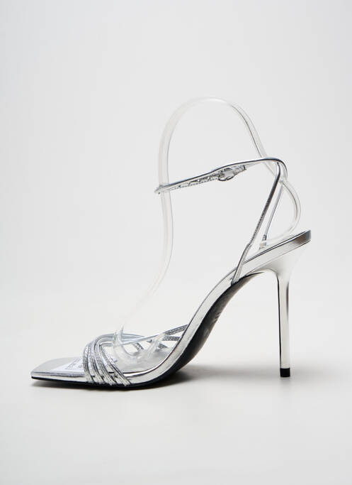 Sandale/Pantofi decupați argintiu MANGO femeie