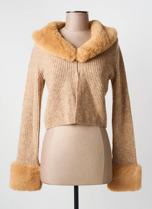 Vestă cu mâneci lungi maro MANGO femeie